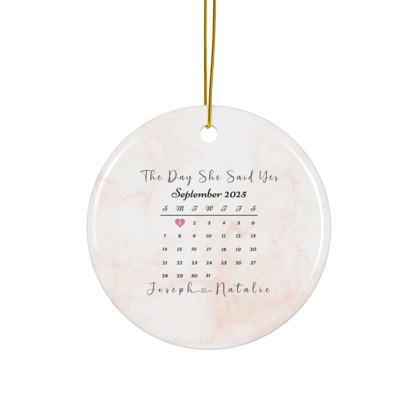 Personalized Engagement Ornament – Custom Photo & Proposal Date Keepsake – Our First Christmas Engaged Gift