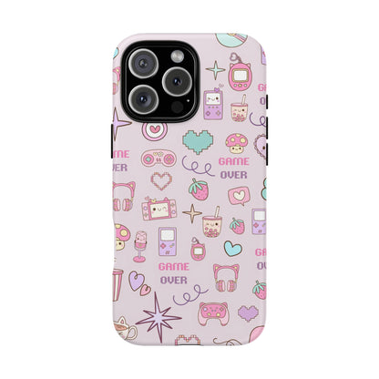 Kawaii Gamer Girl iPhone 16 Case – Cute Pastel Gaming-Themed Phone Cover for Girls