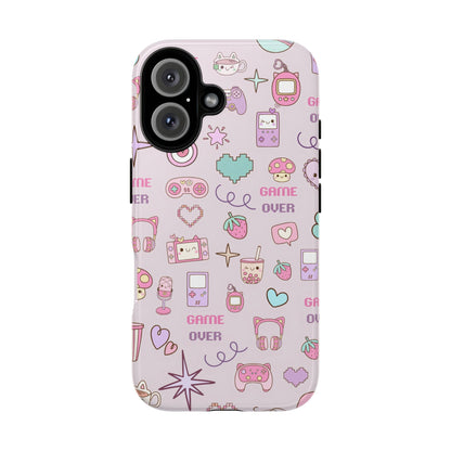 Kawaii Gamer Girl iPhone 16 Case – Cute Pastel Gaming-Themed Phone Cover for Girls