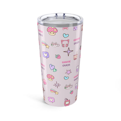 Kawaii Gamer Girl 20oz Tumbler – Cute Gaming-Themed Stainless Steel Cup for Kids