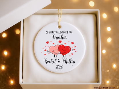 Personalized Ceramic Ornament – Custom Valentine’s Day Love Keepsake