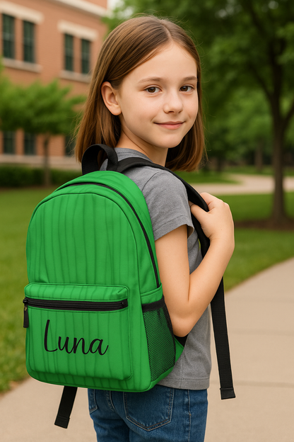 Custom Name Backpack – Personalized Light Blue Kids School Bag