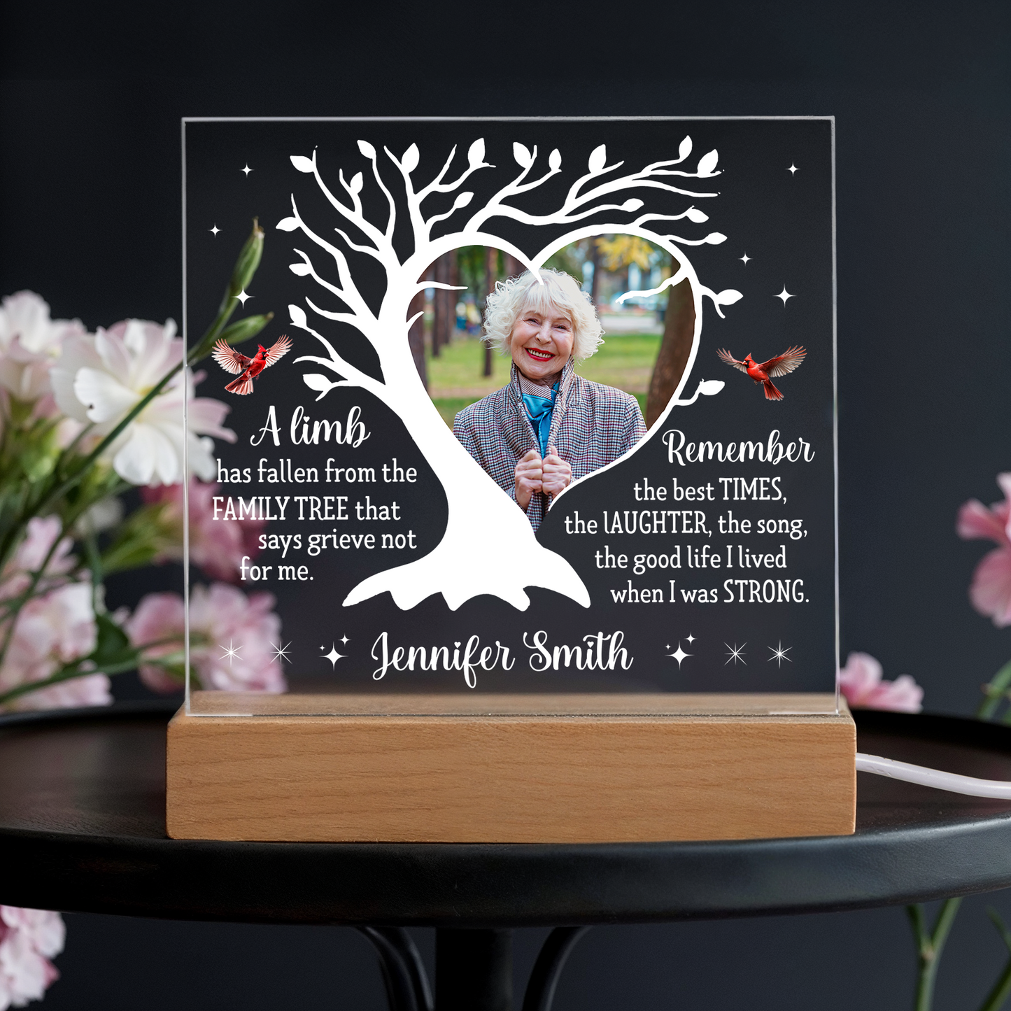 Personalized Memorial Acrylic Plaque with Photo & Name