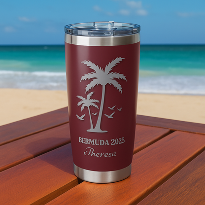Custom Engraved Vagabond 20oz Travel Tumbler – Name, Date & Location