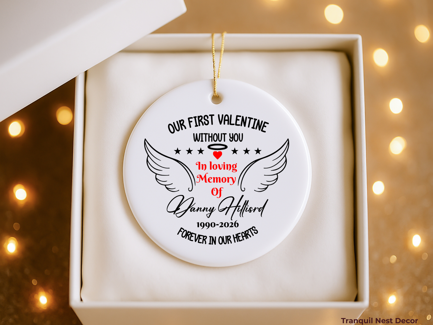In Memory Of Ornament – Personalized Memorial Keepsake Ornament