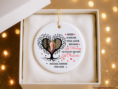 Remembrance Ornament – Personalized Photo Memorial Keepsake