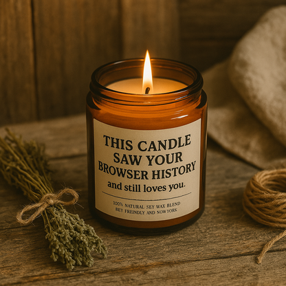 This Candle Saw Your Browser History Still Loves You Gift