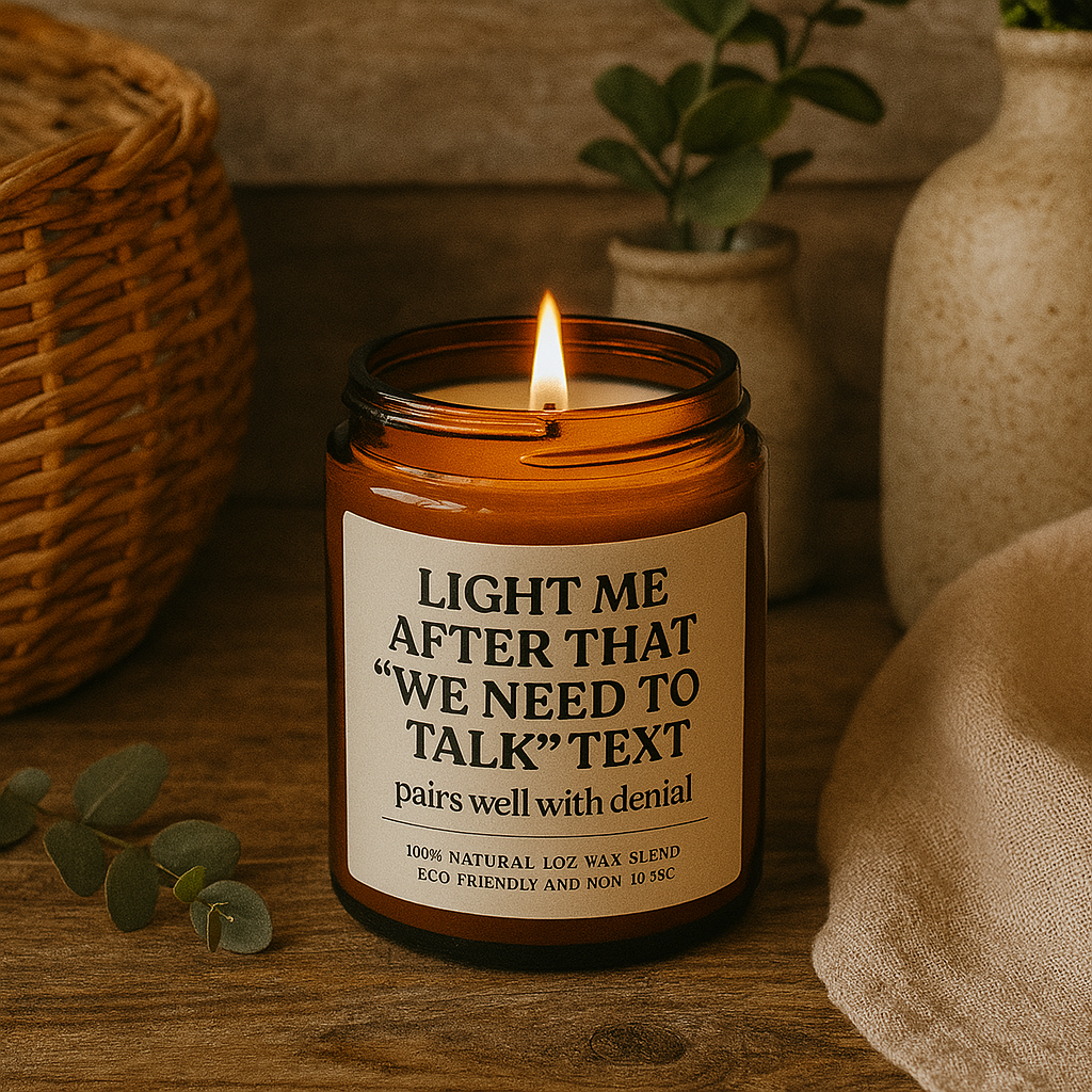 We Need to Talk Text Candle – Scented Soy Survival Gift