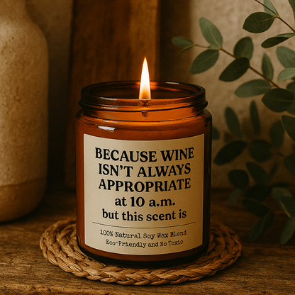 Because Wine Isn’t Always Appropriate Soy Candle Gift
