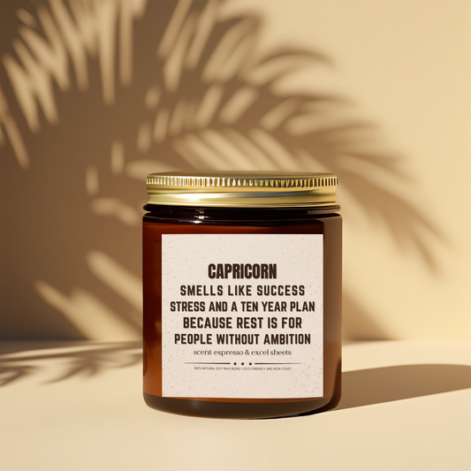 Funny Zodiac Candle for Capricorn - Sassy Birthday Gift