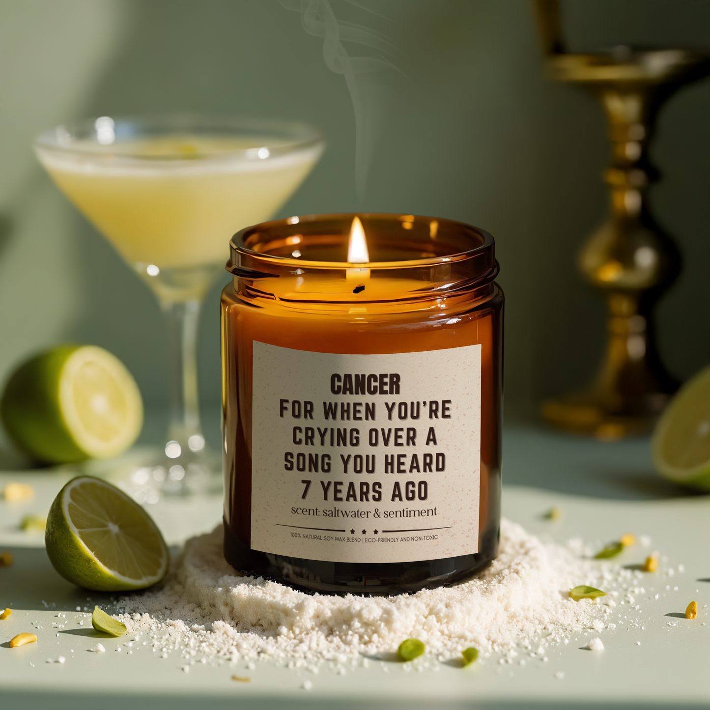 Funny Cancer Zodiac Scented Candle for Relaxation and Joy