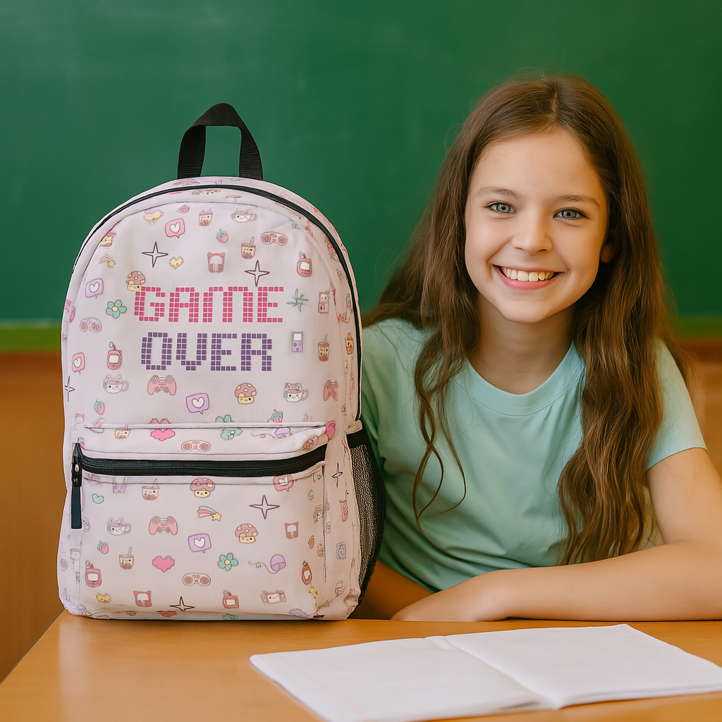 Kawaii Gamer Girl Backpack for Girls