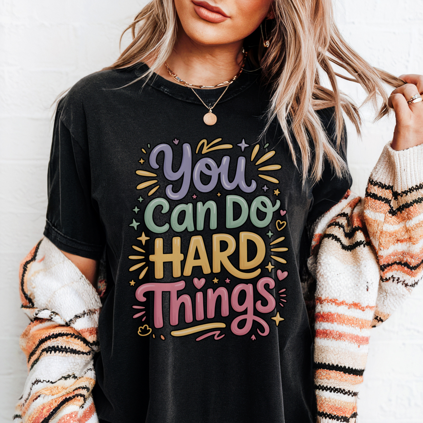 You Can Do Hard Things Shirt – Teacher Counselor Positivity Tee