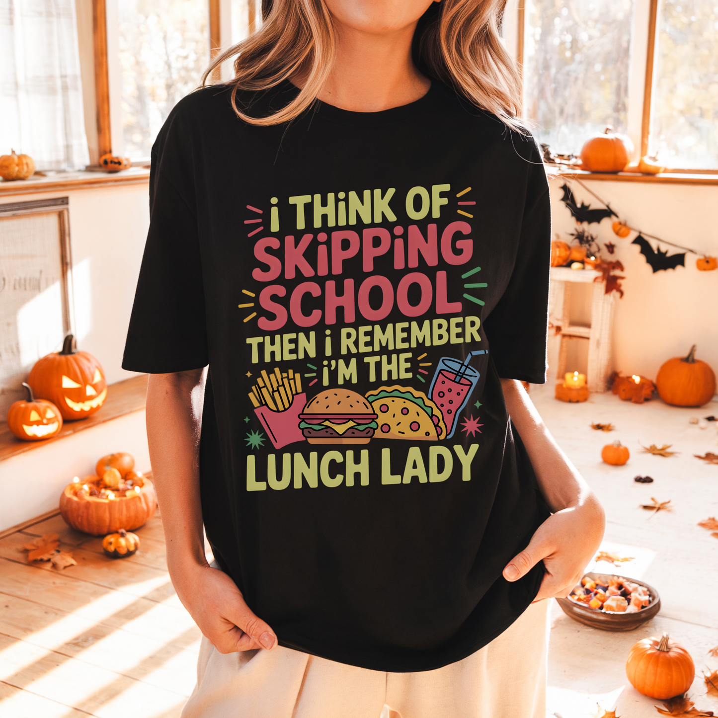 Funny Lunch Lady Shirt for Women, Skipping School But I’m the Lunch Lady T-Shirt