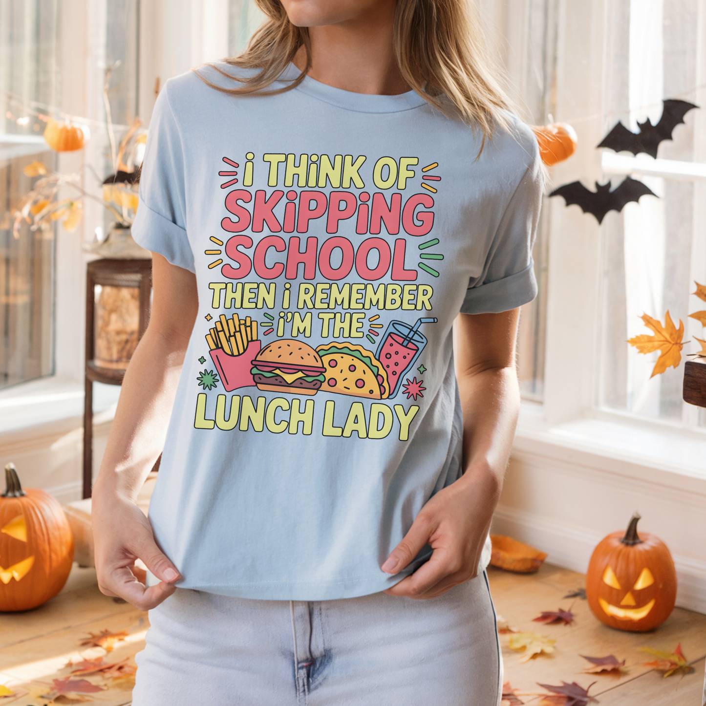 Funny Lunch Lady Shirt for Women, Skipping School But I’m the Lunch Lady T-Shirt