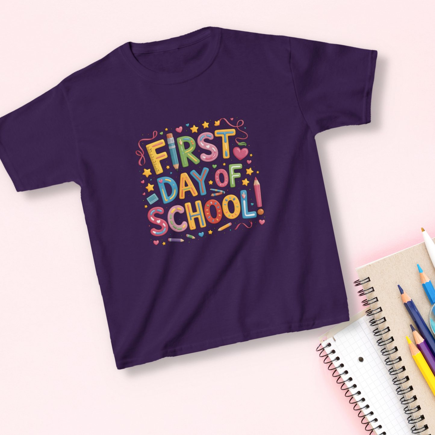 First Day of School T-Shirt for Kids – Cute & Colorful Back to School Tee