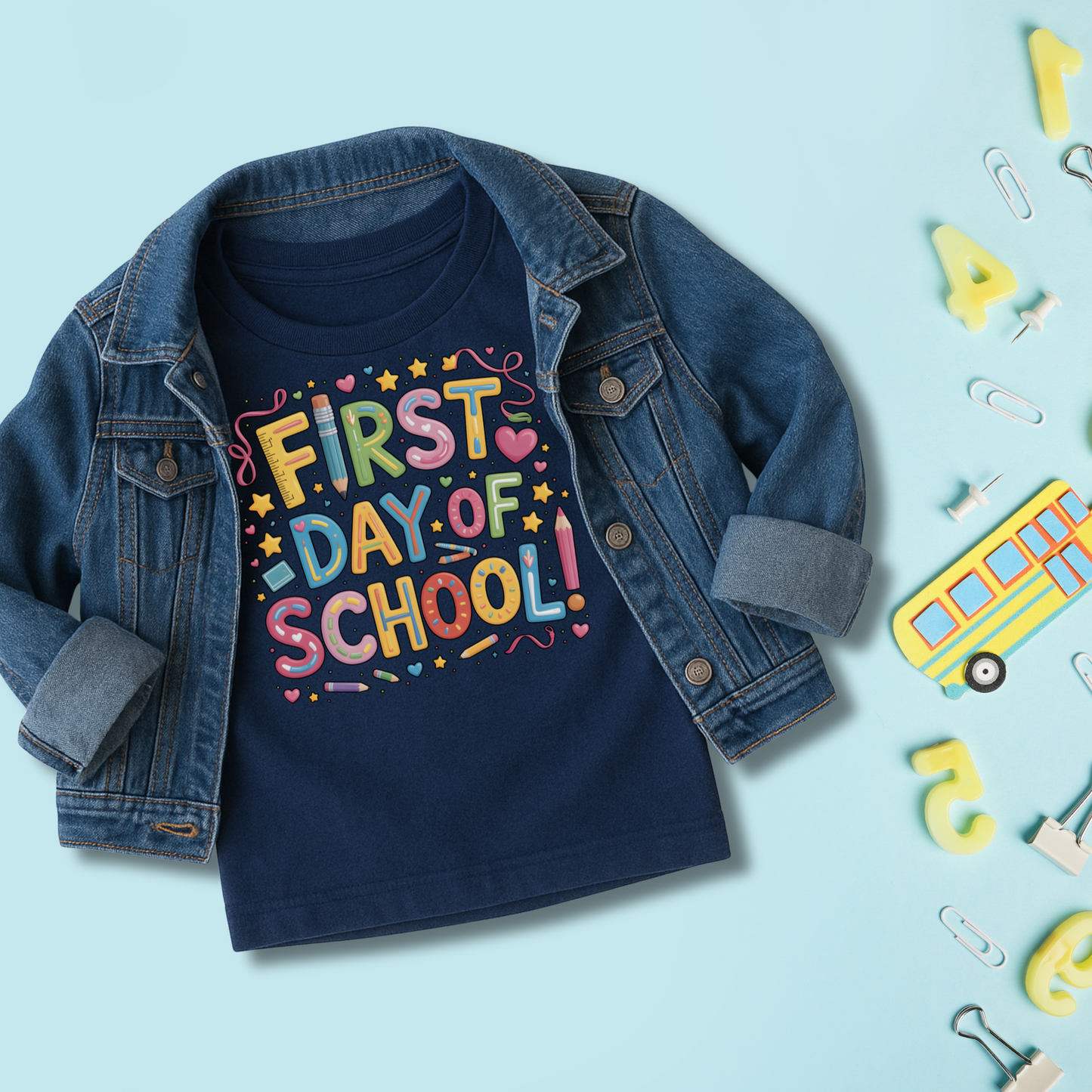 First Day of School T-Shirt for Kids – Cute & Colorful Back to School Tee