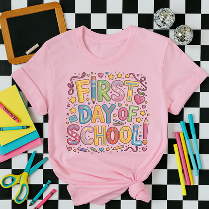 First Day of School T-Shirt for Kids – Cute & Colorful Back to School Tee