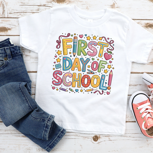 First Day of School T-Shirt for Kids – Cute & Colorful Back to School Tee