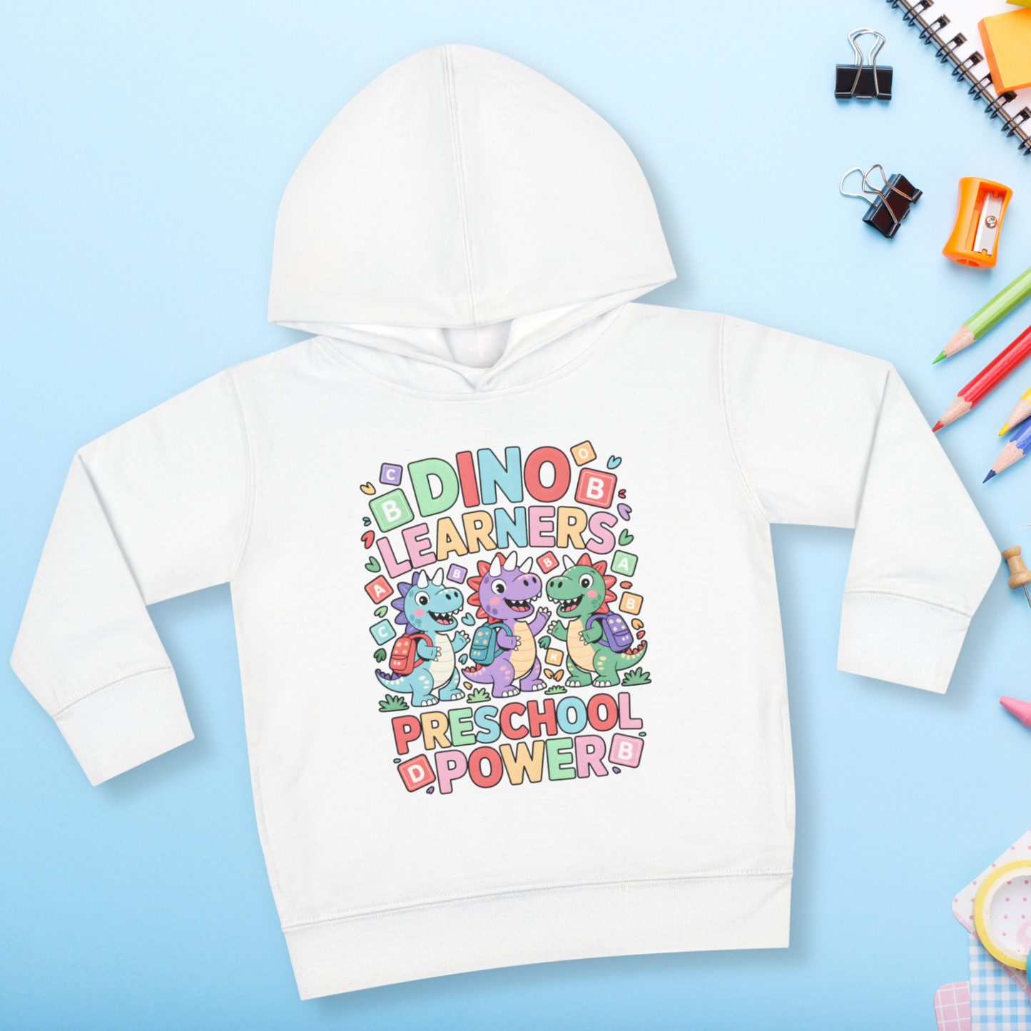 Dino Learners Preschool Hoodie – Cute Dinosaur Kids Pullover
