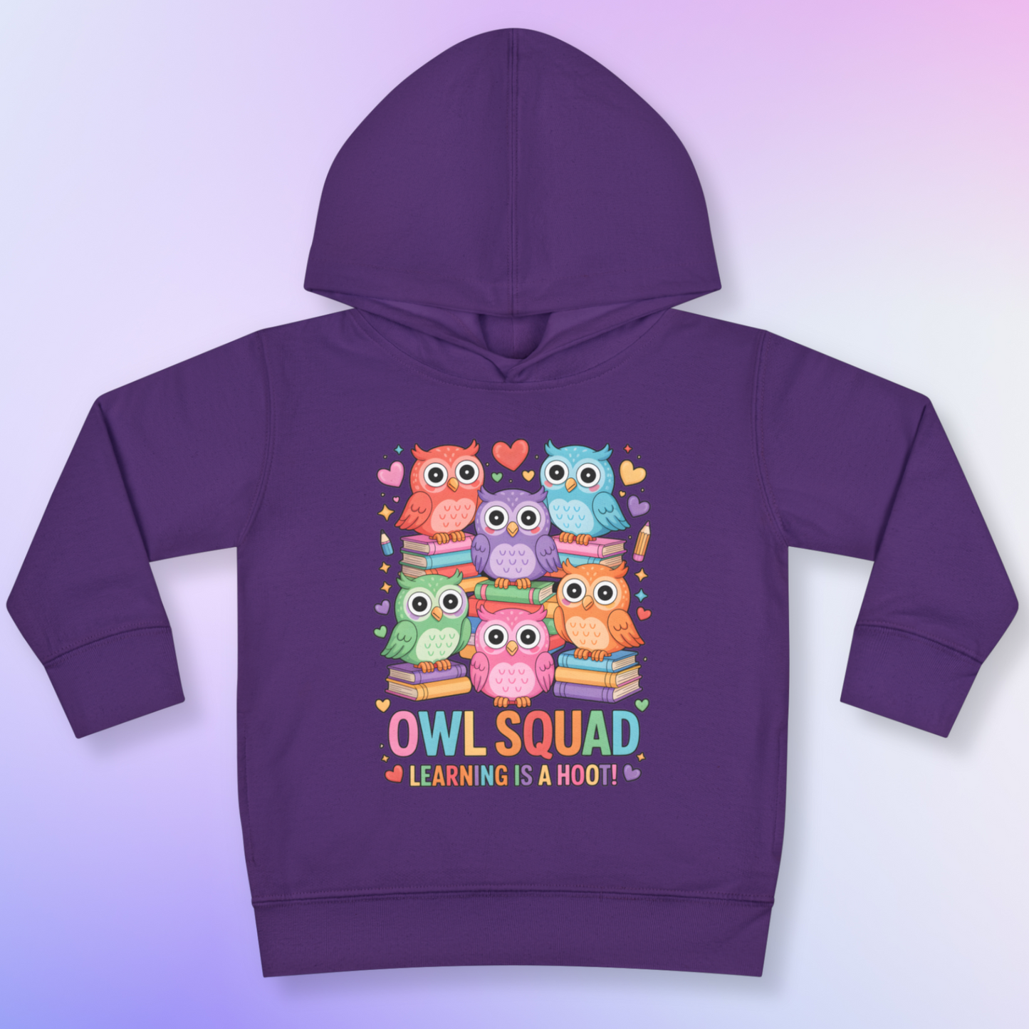 Owl Squad Kids Hoodie – Learning Is a Hoot Preschool Sweatshirt