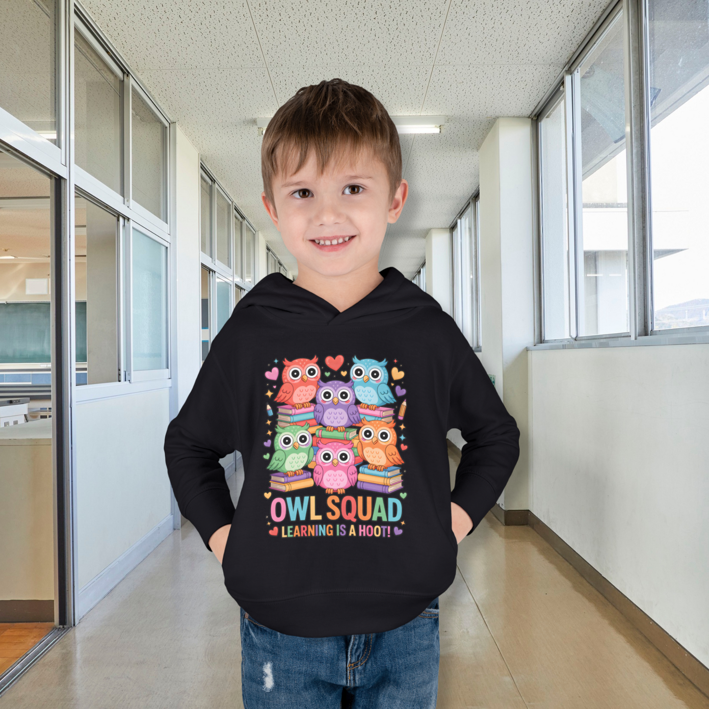 Owl Squad Kids Hoodie – Learning Is a Hoot Preschool Sweatshirt