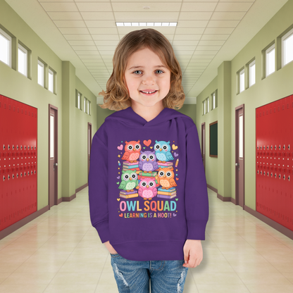 Owl Squad Kids Hoodie – Learning Is a Hoot Preschool Sweatshirt