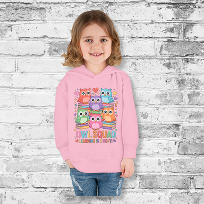 Owl Squad Kids Hoodie – Learning Is a Hoot Preschool Sweatshirt