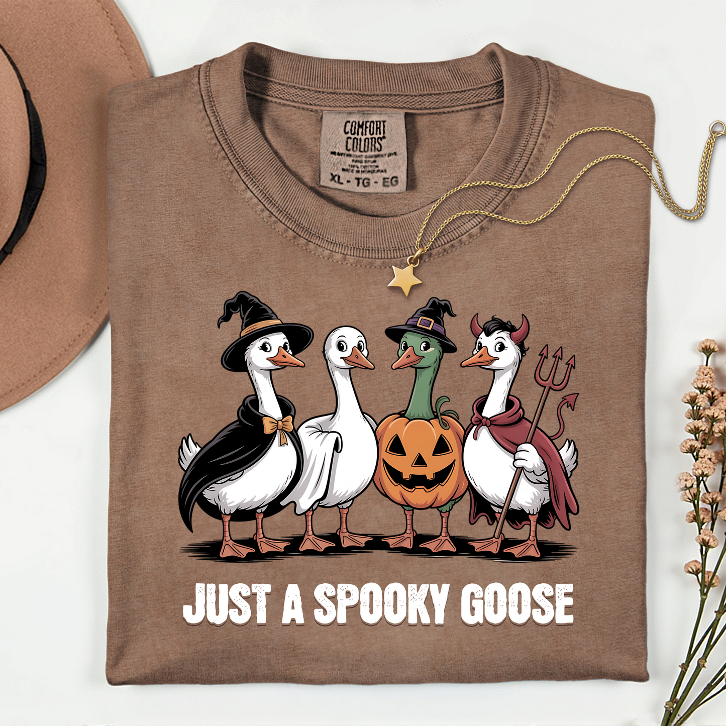 Just a Spooky Goose Sweatshirt – Funny Halloween Crewneck