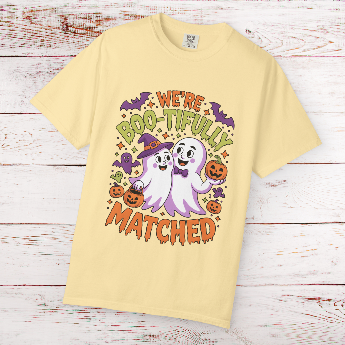 We're Boo-tifully Matched Couples Halloween Ghost T-Shirt