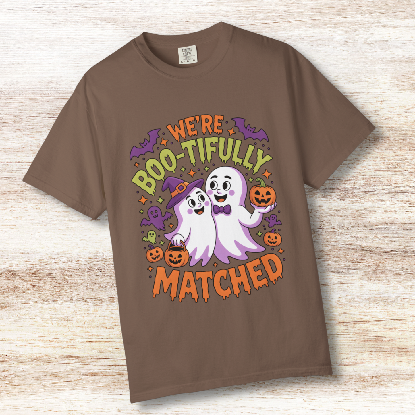 We're Boo-tifully Matched Couples Halloween Ghost T-Shirt