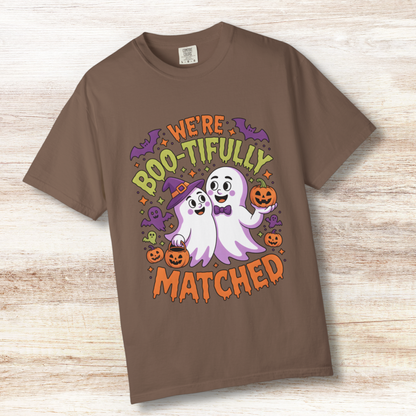 We're Boo-tifully Matched Couples Halloween Ghost T-Shirt
