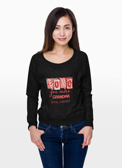 Personalized Grandma Valentine Sweatshirt — Custom Grandma Valentine's Day Crewneck