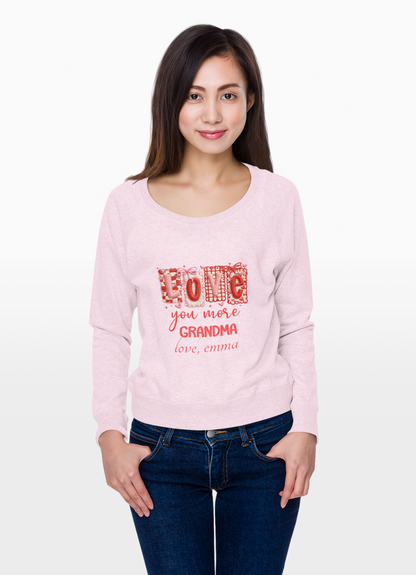 Personalized Grandma Valentine Sweatshirt — Custom Grandma Valentine's Day Crewneck