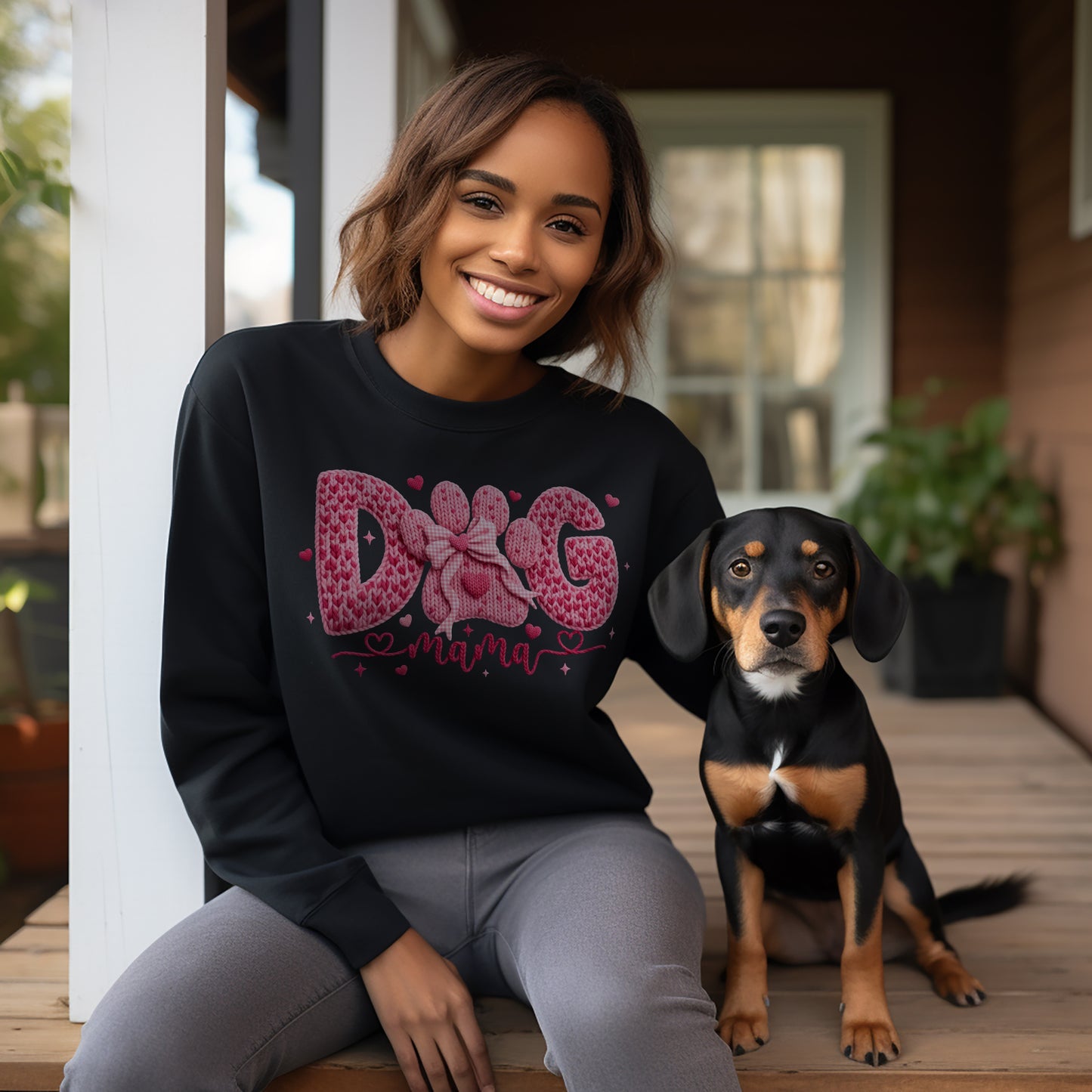 Coquette Dog Mama Sweatshirt — Cute Feminine Dog Mom Pullover