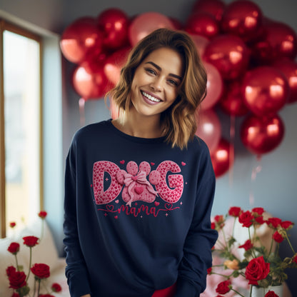 Coquette Dog Mama Sweatshirt — Cute Feminine Dog Mom Pullover
