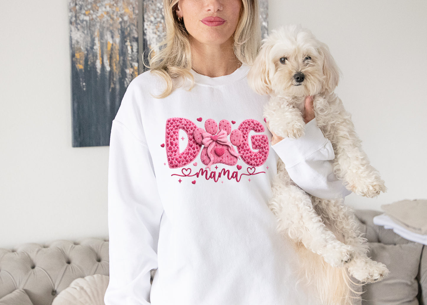 Coquette Dog Mama Sweatshirt — Cute Feminine Dog Mom Pullover