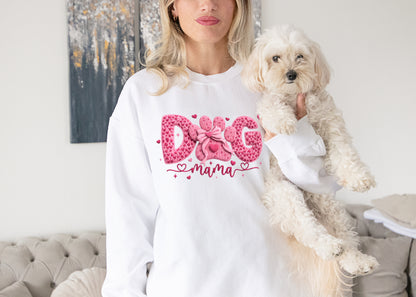 Coquette Dog Mama Sweatshirt — Cute Feminine Dog Mom Pullover