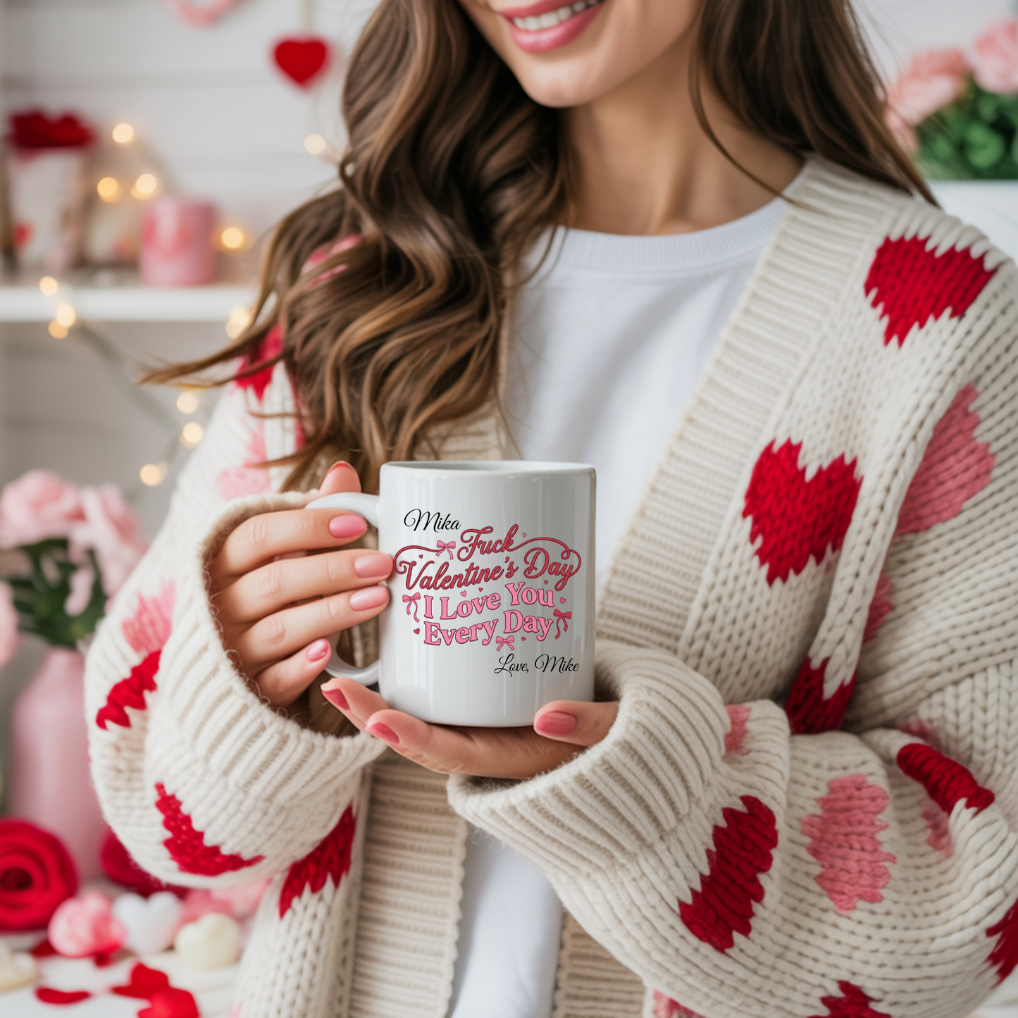 Funny Retro "F*ck Valentine's Day I Love You Every Day" Mug — 11oz