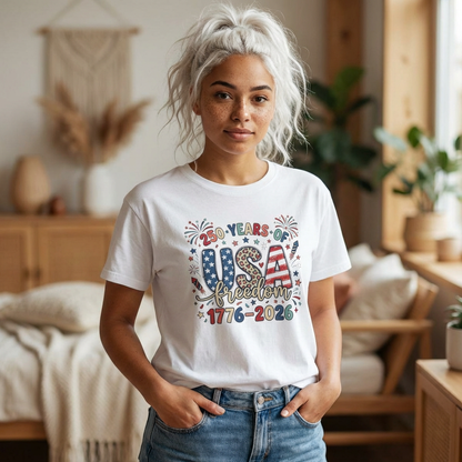 USA Freedom 250th Anniversary Women's Boxy Tee