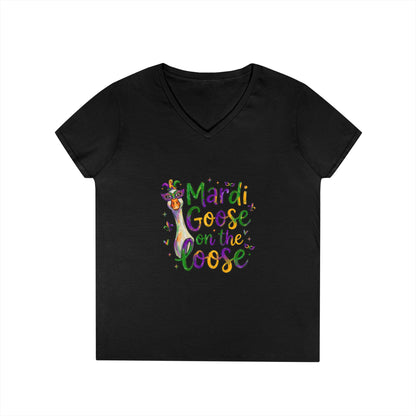 Mardi Goose on the Loose V-Neck Tee