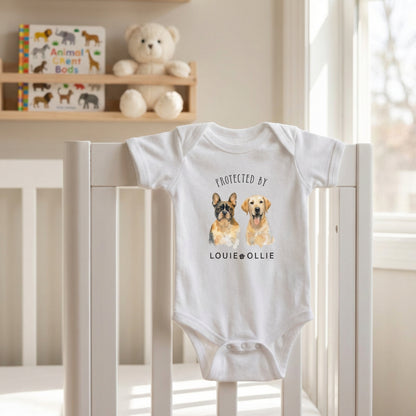 Personalized Baby Bodysuit with Pet Image, Custom Baby Onesie, Cute Newborn Gift, Animal Lover Infant Clothes, Unique Baby Romper