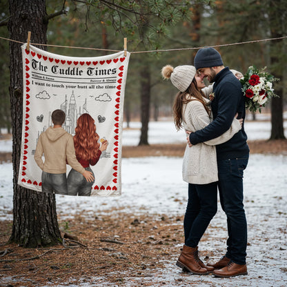 Personalized couple throw blanket