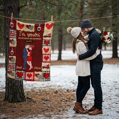 Custom love blanket for couples