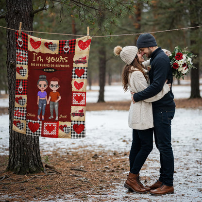 Personalized Blanket – Custom Couple Name Cozy Valentine Keepsake