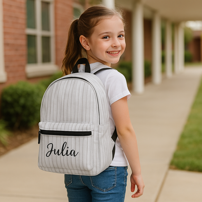 Custom Name Backpack – Personalized Light Blue Kids School Bag