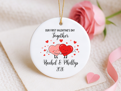 Personalized Ceramic Ornament – Custom Valentine’s Day Love Keepsake