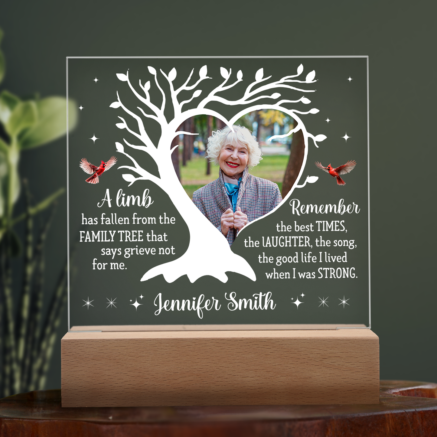 Personalized Memorial Acrylic Plaque with Photo & Name