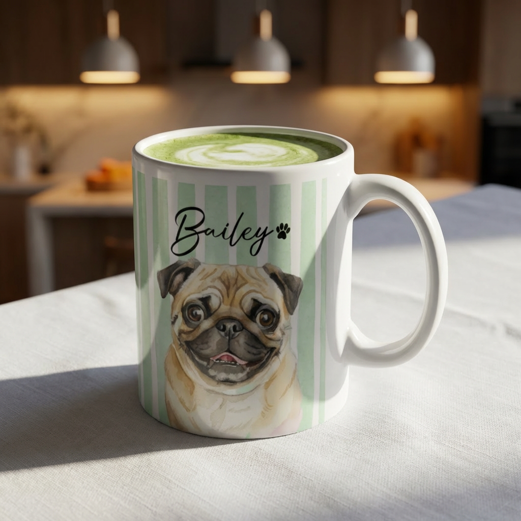 Custom Pug Dog Coffee Mug