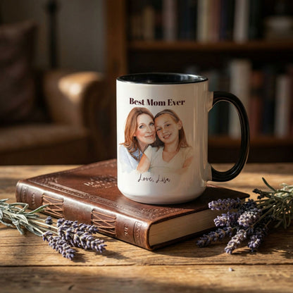 Personalized Custom Mug, Best Mom Ever Gift, Mother's Day Coffee Cup, Photo Mug, Personalized Gift for Mom, Custom Message Mug